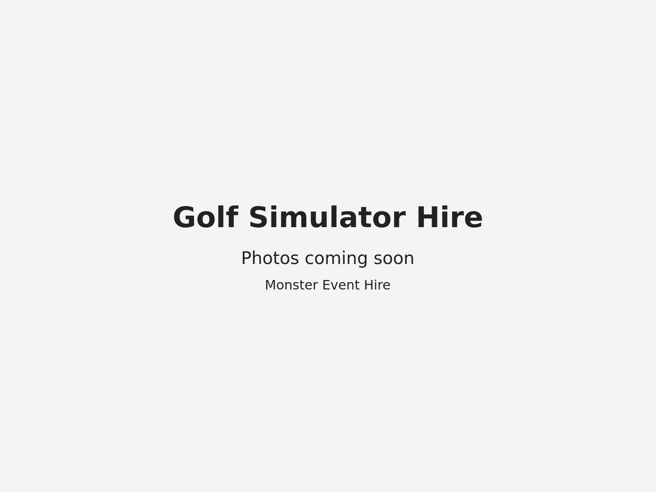 Golf Simulator Hire photos coming soon placeholder