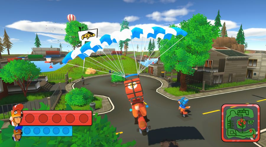 Delivery Town on the iWall: the pizza delivery game on screen