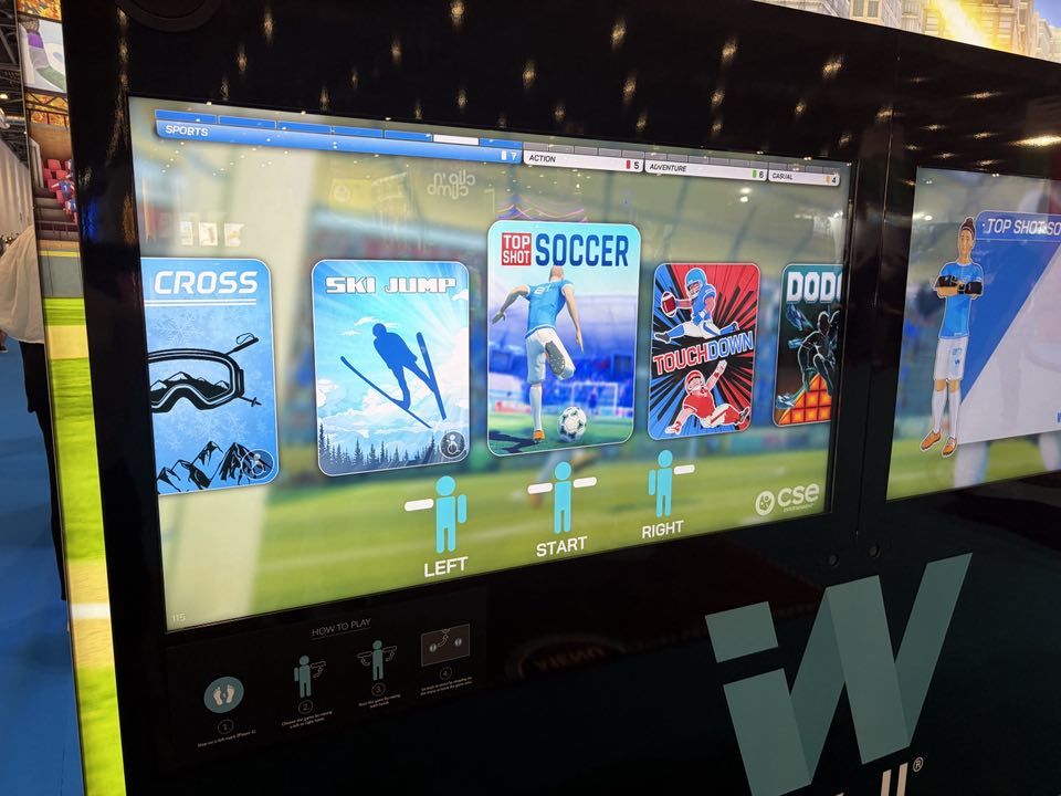 Top Shot Soccer on the iWall menu at an exhibition