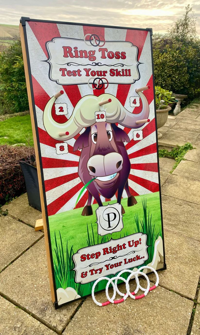 Ring Toss test your skill game with rodeo artwork