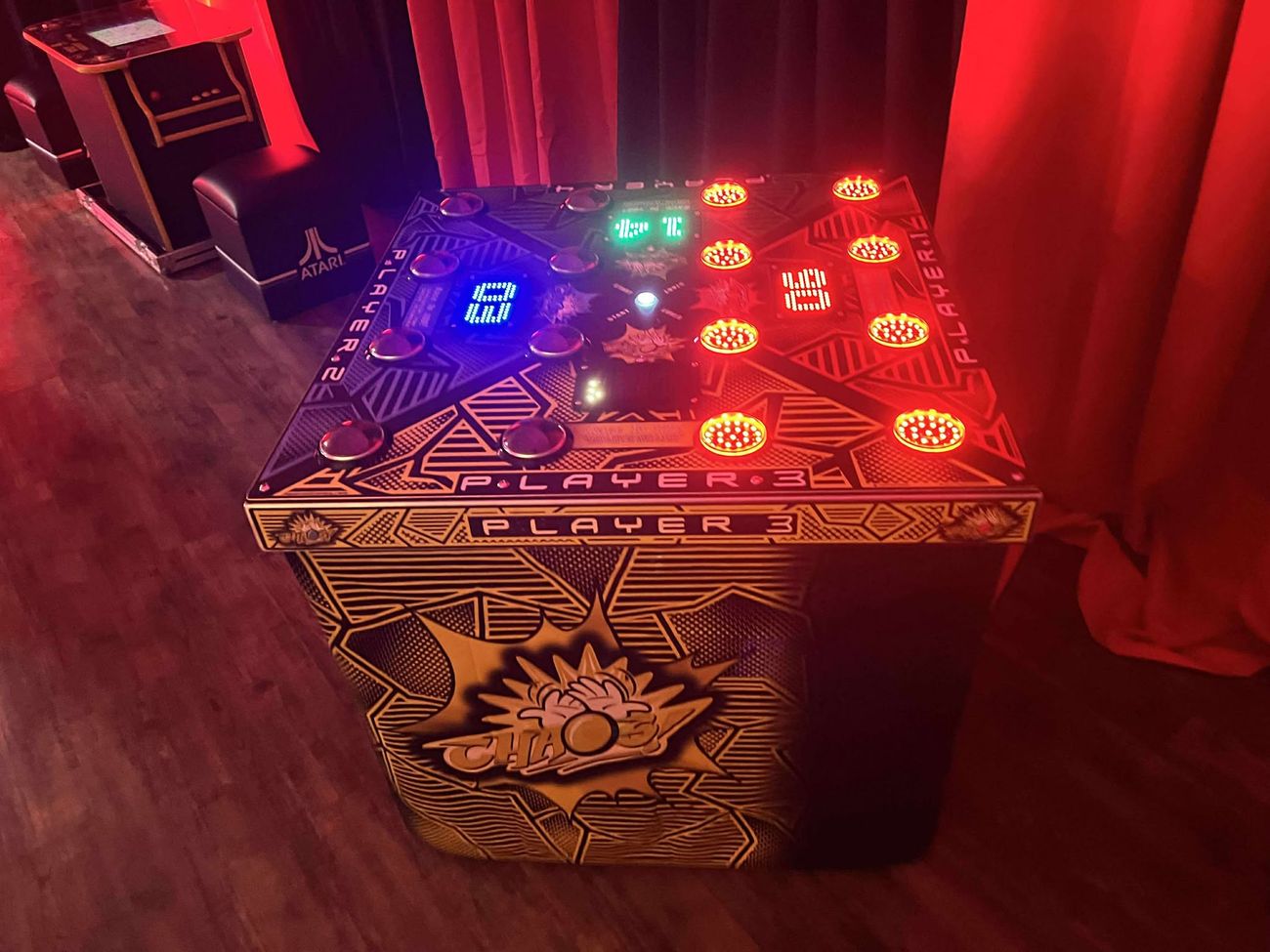 Chaos 4 player strike a light reaction Game hire uk