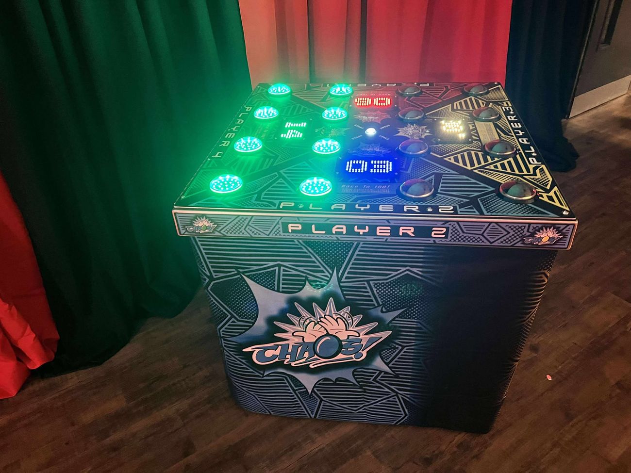 Chaos 4 player strike a light reaction Game hire uk