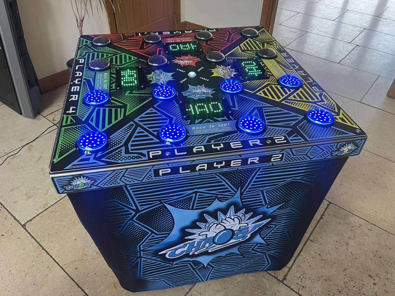 Chaos 4 player strike a light reaction Game hire uk